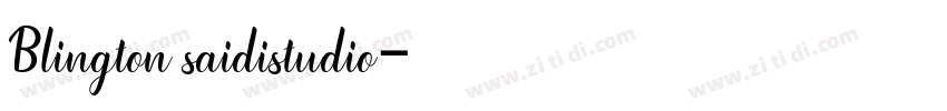 Blington saidistudio字体转换 Blington saidistudio字体转换